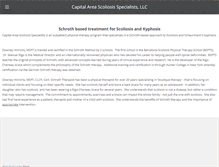 Tablet Screenshot of capitalareascoliosis.com